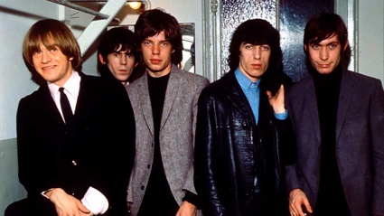 The Rolling Stones taken in the 1960s, from left to right, Brian Jones, Keith Richards, Mick Jagger, Bill Wyman and Charlie Watts. Photo / Getty Images